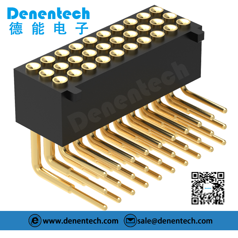 Denentech 2.0MM  H4.0MM single row male straight SMT pogo pin connector